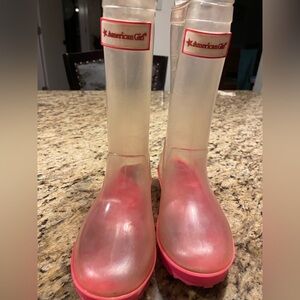 American Girl Rainboots size 11/12. Peekaboo Wellies.